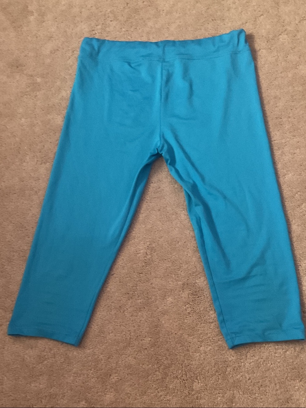 Kids' Bright Turquoise Active Capri Leggings - Comfortable Stretch